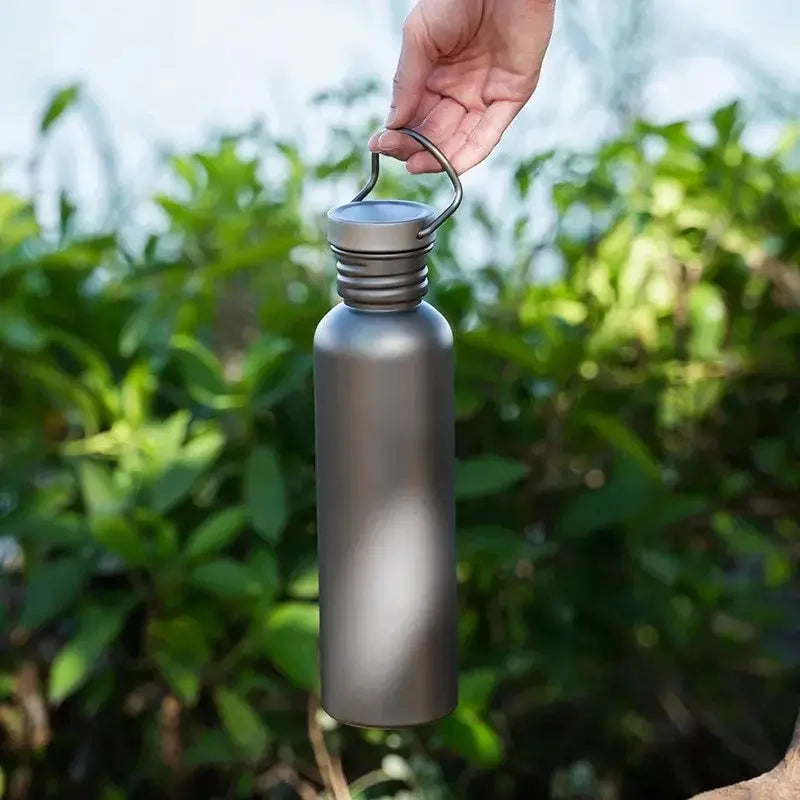 Titanium Water Bottle 600ml 750ml Outdoor Camping Hiking Cycling Sports Travel Durable Purity