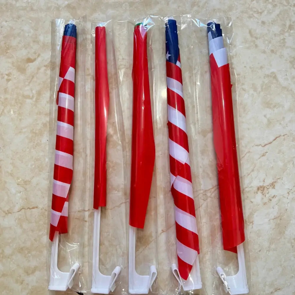 American Car Flag 30x45cm USA Window Flag With Plastic Flagpole