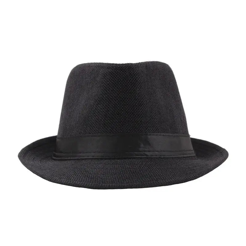 Unisex Wide Brim Straw Hat For Men And Women Summer Jazz Sun Cap Panama Fedora Outdoor Casual