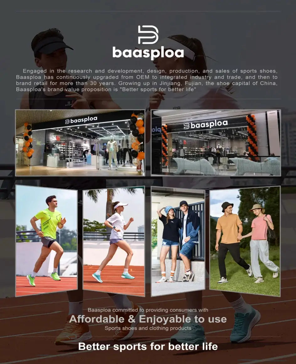 Baasploa men's running shoes with carbon-plate cushioning for outdoor use.
