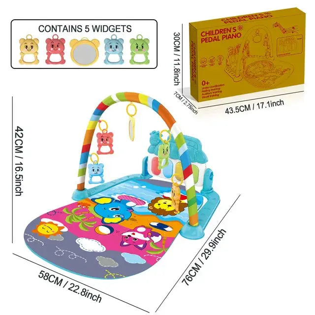 Baby Music Activity Gym Play Mat For Newborn And Infant Crawling Development With Piano Keyboard Toys Gift