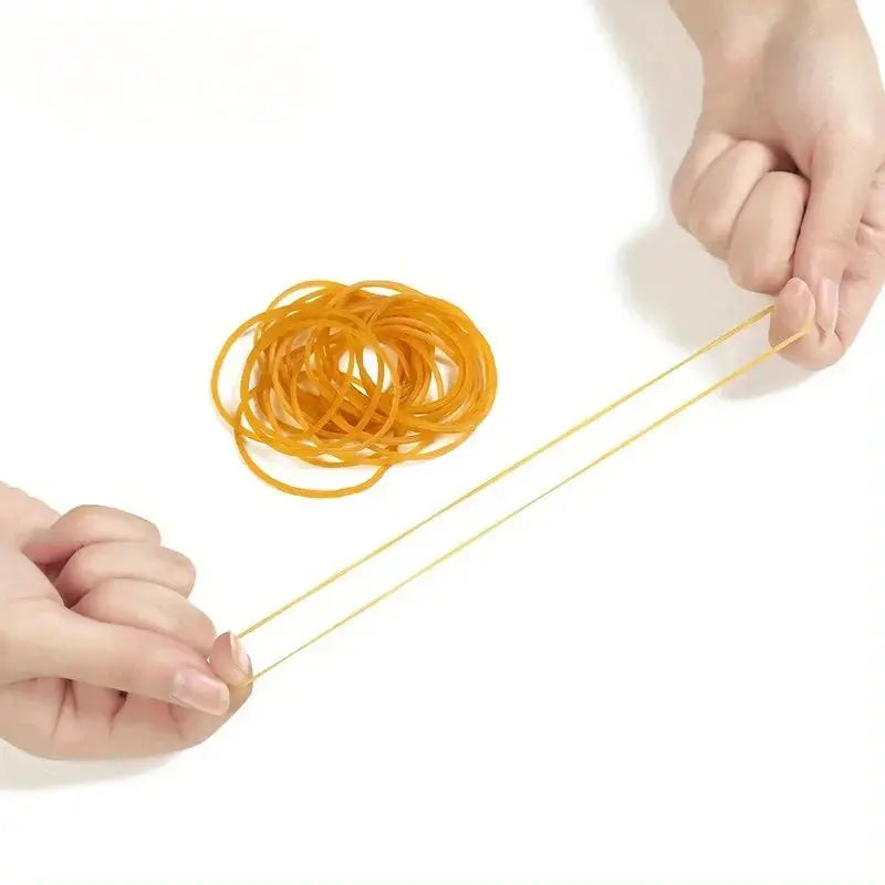 High-elastic yellow rubber bands by Simples Market, 38 mm diameter, natural rubber, sets of 100/300/666