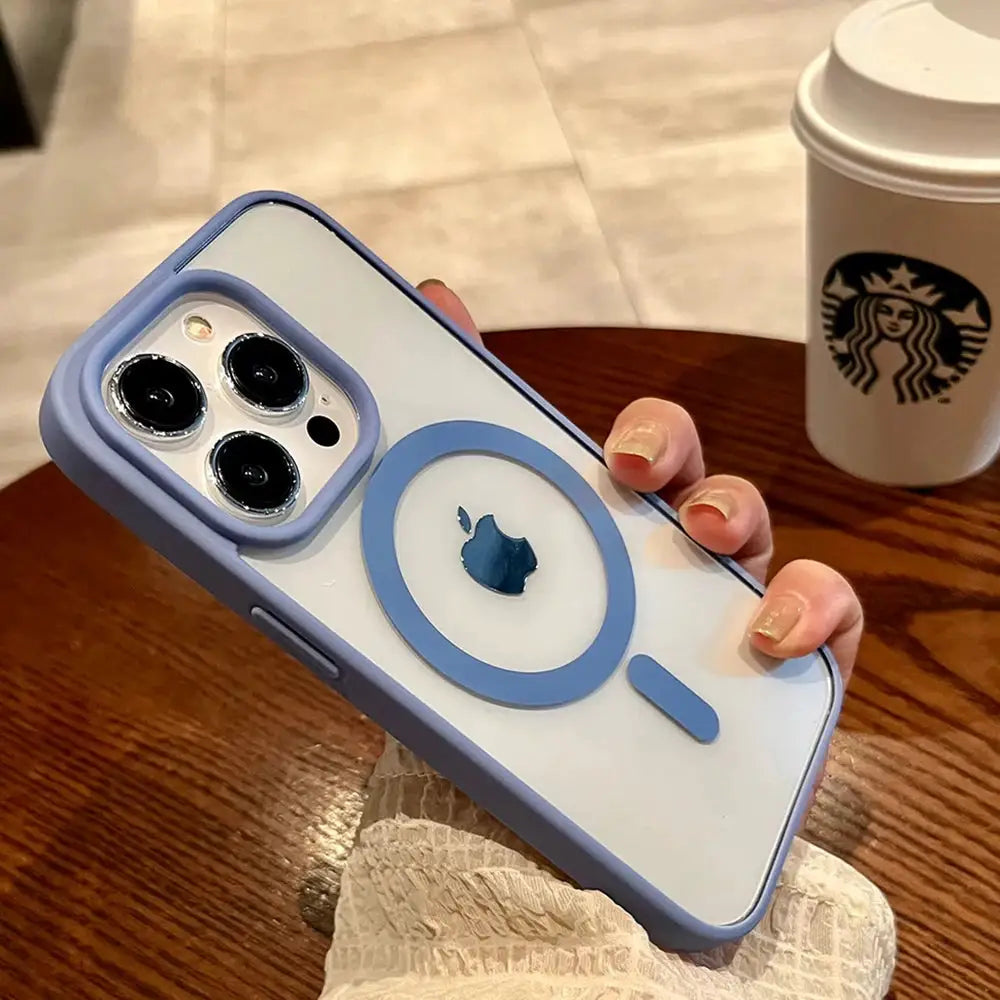 MagSafe Transparent Case For iPhone 11 Through 16 Pro XS XR Max Mini Plus Magnetic Wireless Charging Compatible