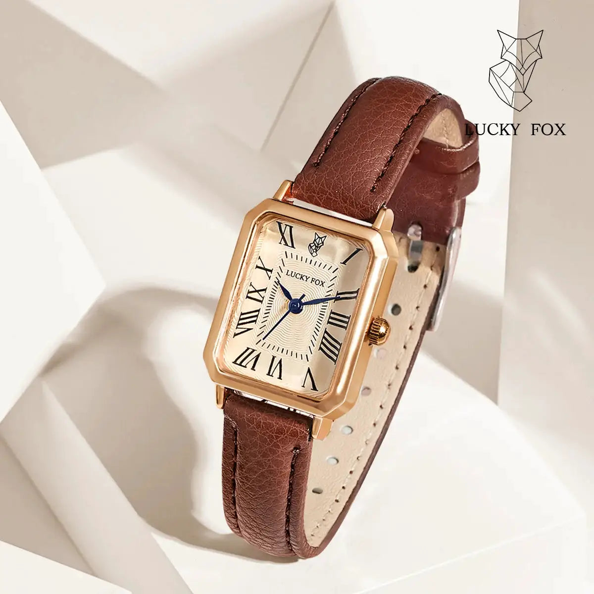 Retro Digital Dial Square Leather Strap Quartz Wristwatch For Women Casual Elegant Gift Timepiece