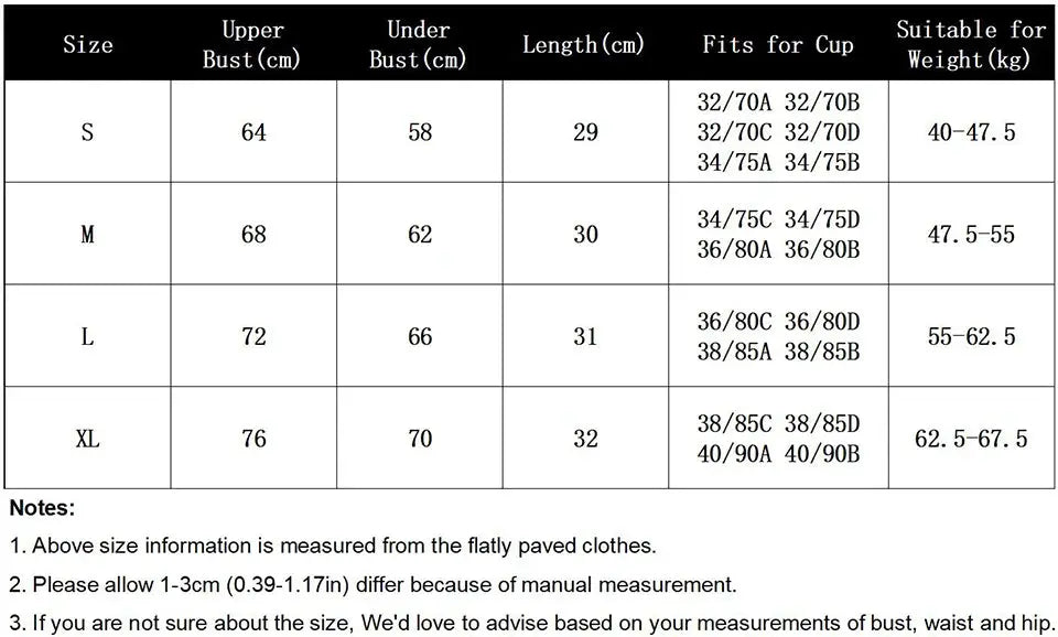Simples Market Women high-impact sports bra with crisscross back; padded, S-XL upper/under bust measurements