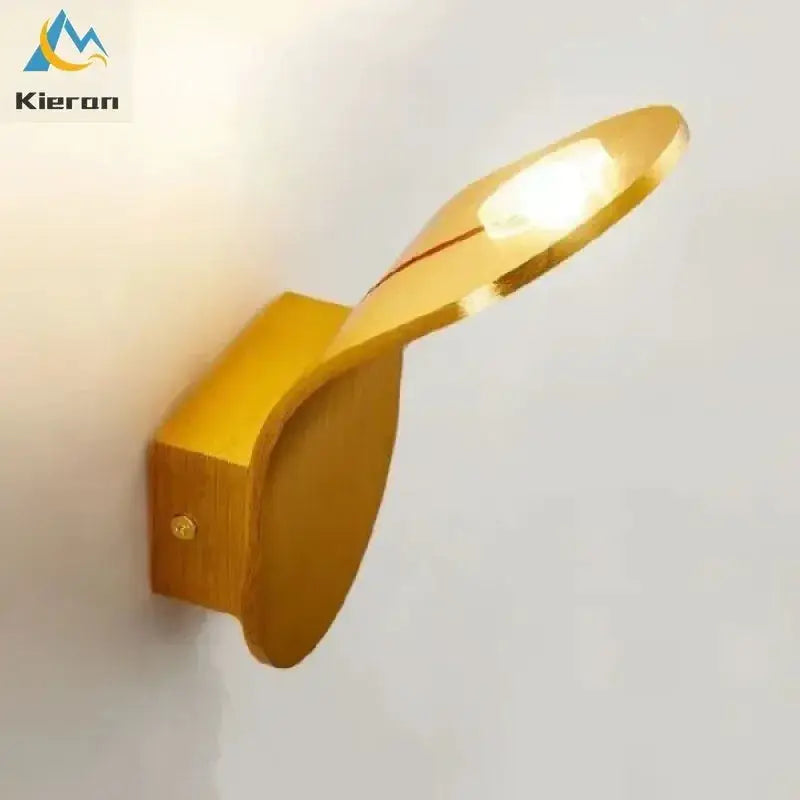 Nordic wooden skateboard LED wall lamp with curved arm; Kieroni logo visible