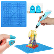 3D Printing Pen Silicone Mat Kit With 2 Finger Protectors For Kids And Adults Drawing Tools Template Pad