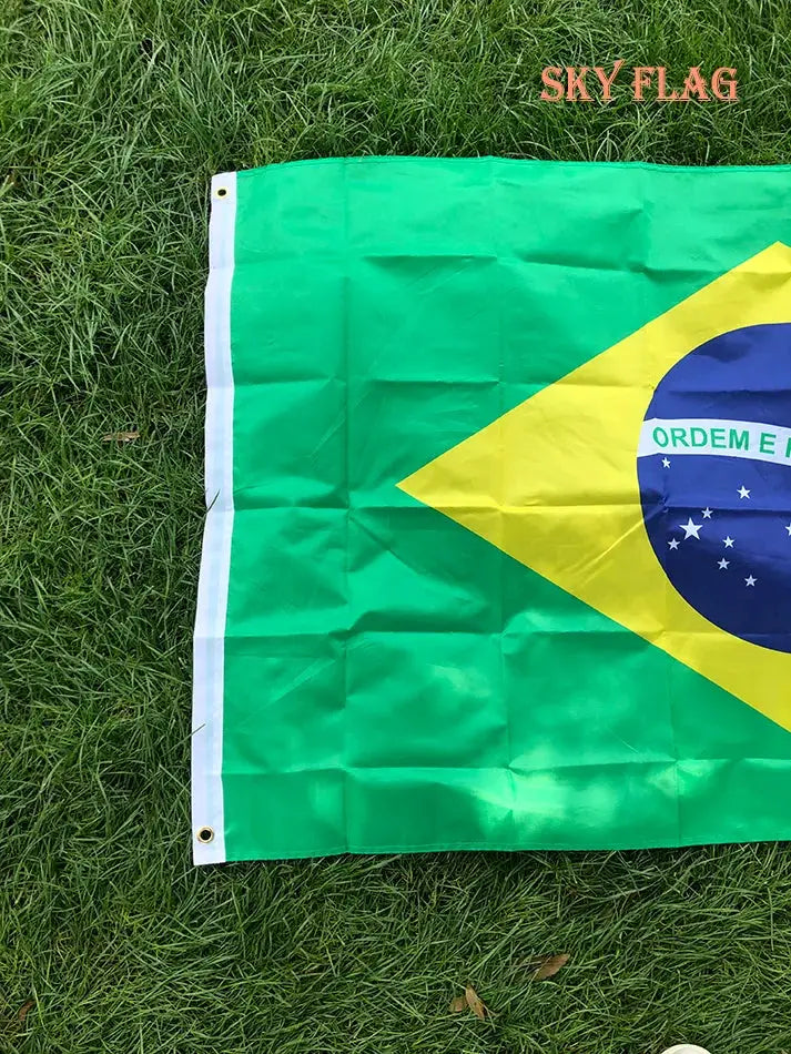 Brazil Flag 90x150cm Hanging Polyester Banner Print For Celebration