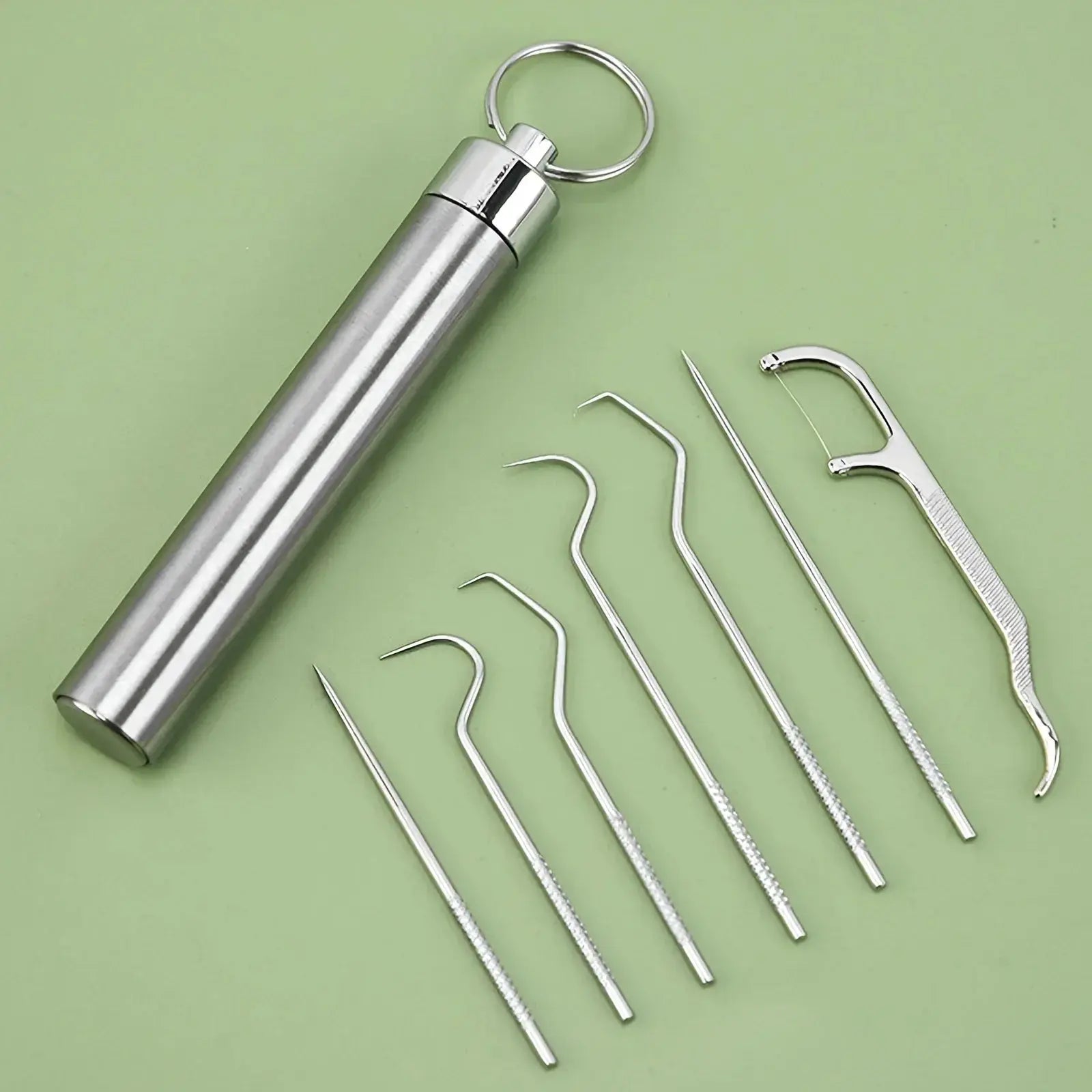 ProCare Stainless Steel Toothpick Set Reusable Toothpicks For Flossing And Tartar Removal On The Go