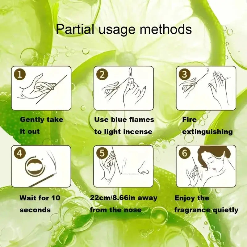 22cm Lemongrass Incense Sticks For Home And Office Odor Removal And Lasting Fragrance