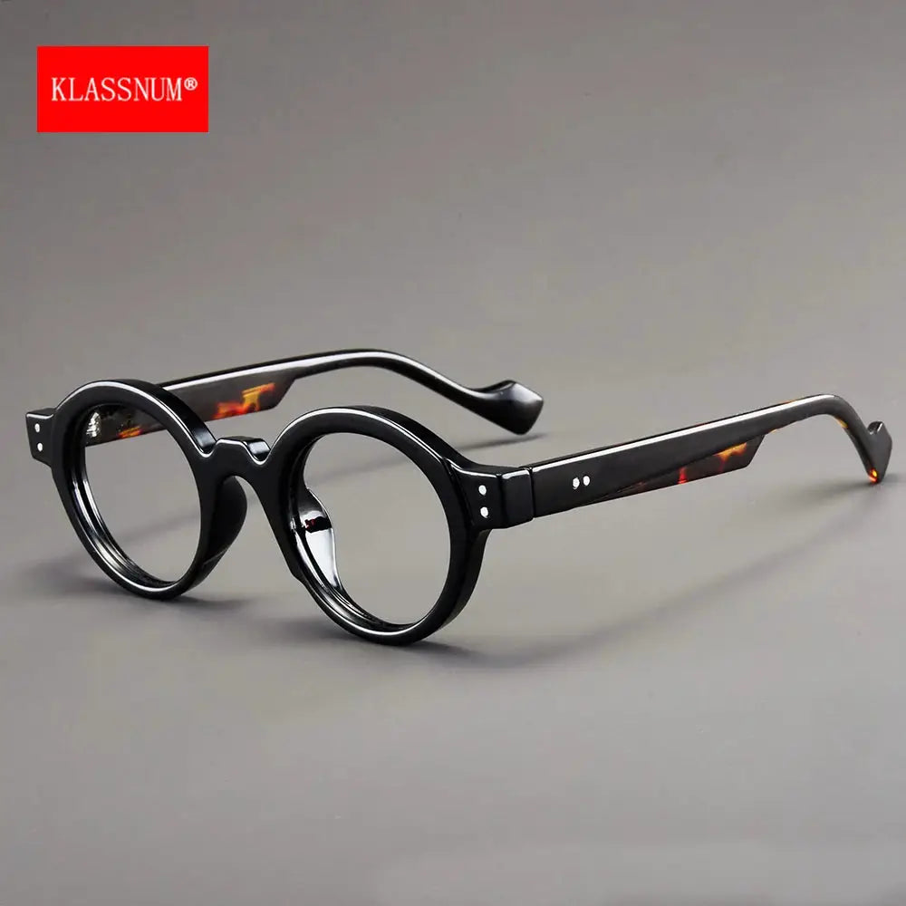Klassnum Vintage Reading Glasses For Men Small Round Magnifying Lens With Multi Diopter Presbyopia Options 0 To 4.0