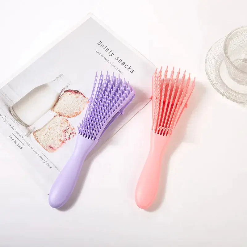 Detangling Hair Brush With Scalp Massage For Curly Hair Women Men Detangler Comb Salon Quality