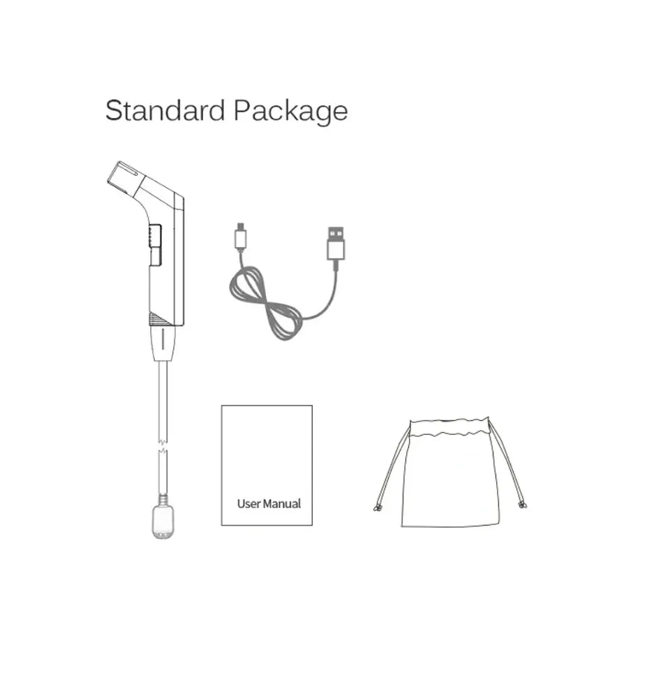 WOWER portable bidet handheld sprayer by Simples Market; 4-piece package with 2m hose, USB cable, manual, bag