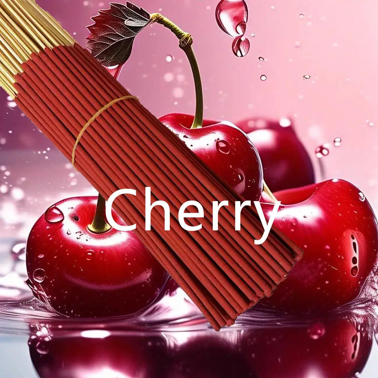 Handmade Cherry Fragrance Incense Sticks 22 Cm Indoor Outdoor Use For Yoga Meditation Camping Travel