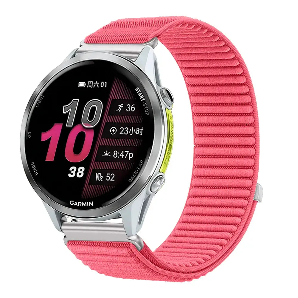 18mm 20mm 22mm Nylon Strap for Garmin Forerunner 970 965 955 570 165 265S/Active 6/5 Breathable Bracelet for Garmin Venu 4/3/3S