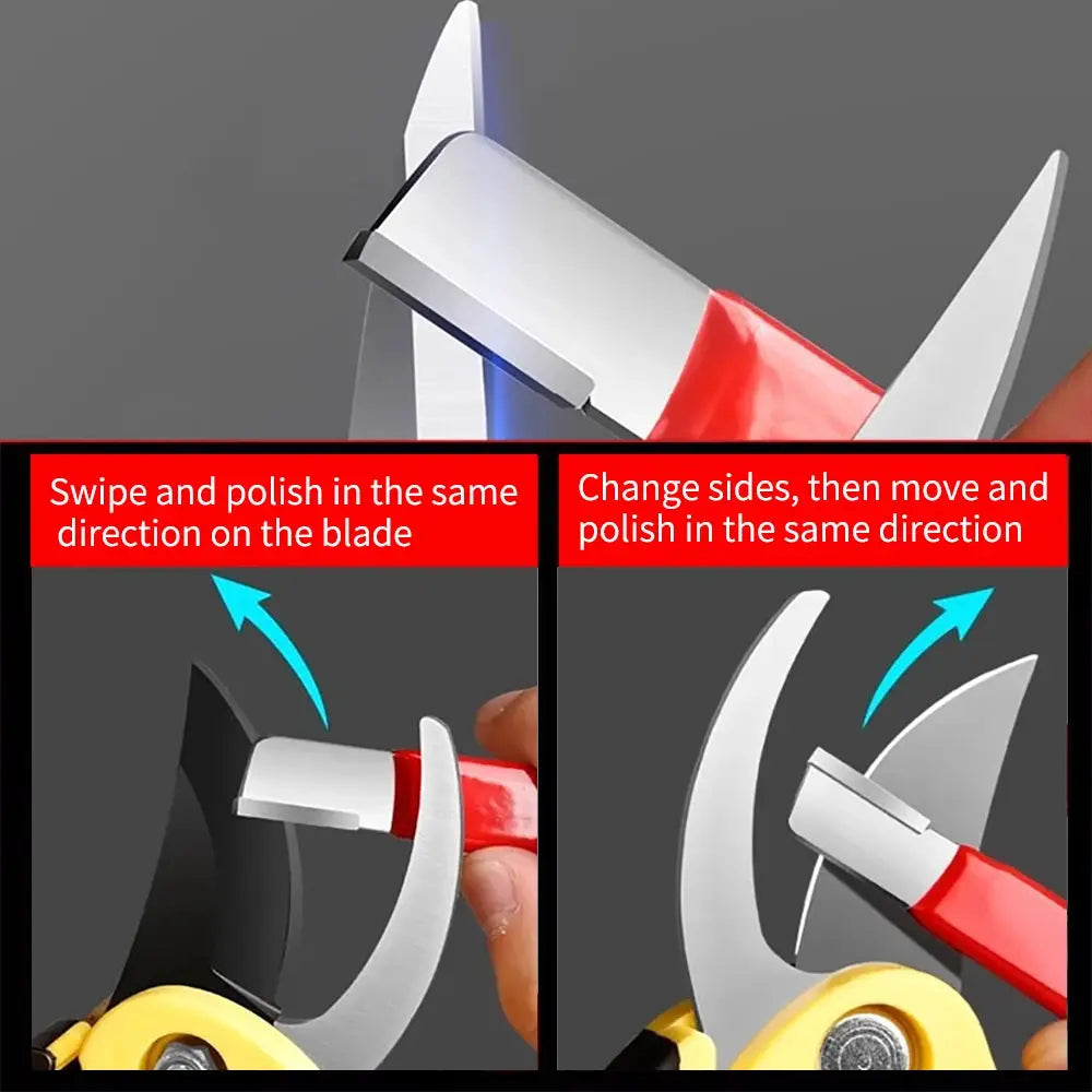Quick Sharpener For Blades Including Kitchen Knives And Garden Shears With Tungsten Carbide And Diamond Ceramic Surfaces