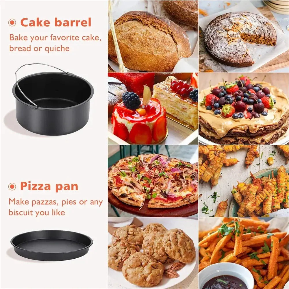 ChefCraft Round Cake Molds Set 6 7 8 Inch Nonstick Bakeware With Handles For Easy Release And Even Baking