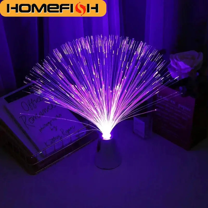 HOMEFISH 7 Color LED Fiber Optic Lamp Star Sky Night Light Centerpiece for Holidays Weddings Parties Home Decor
