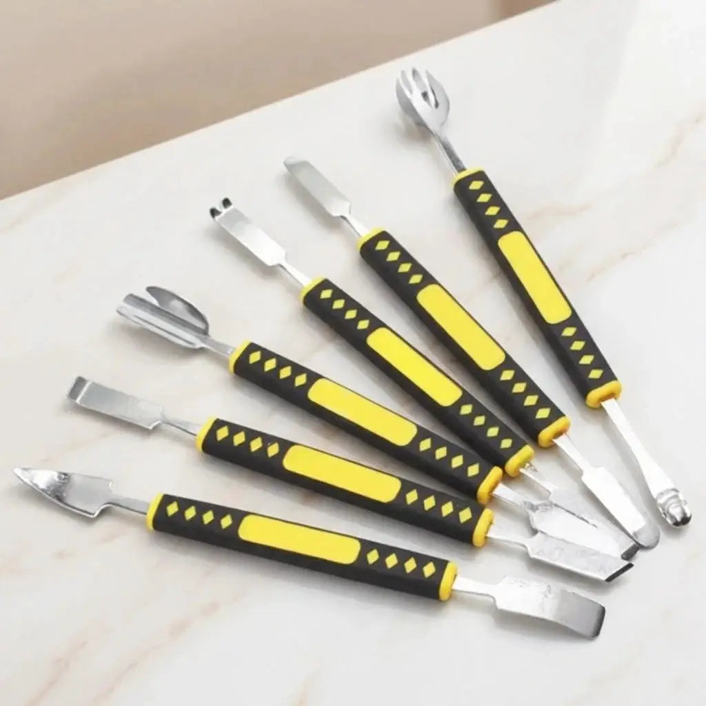 Six In One Metal Pry Bar Tool Set For Mobile Phone Tablet Laptop And Smartwatch Repair Kit