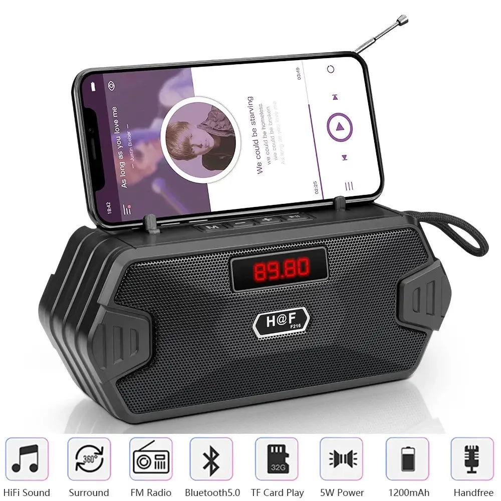 Simples Market Bass Hifi outdoor portable Bluetooth speaker with FM radio and MP3 playback