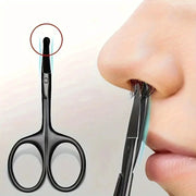 One Piece Silver Mirror Finish Round Head Nose Hair Scissors Stainless Steel Safety Tip