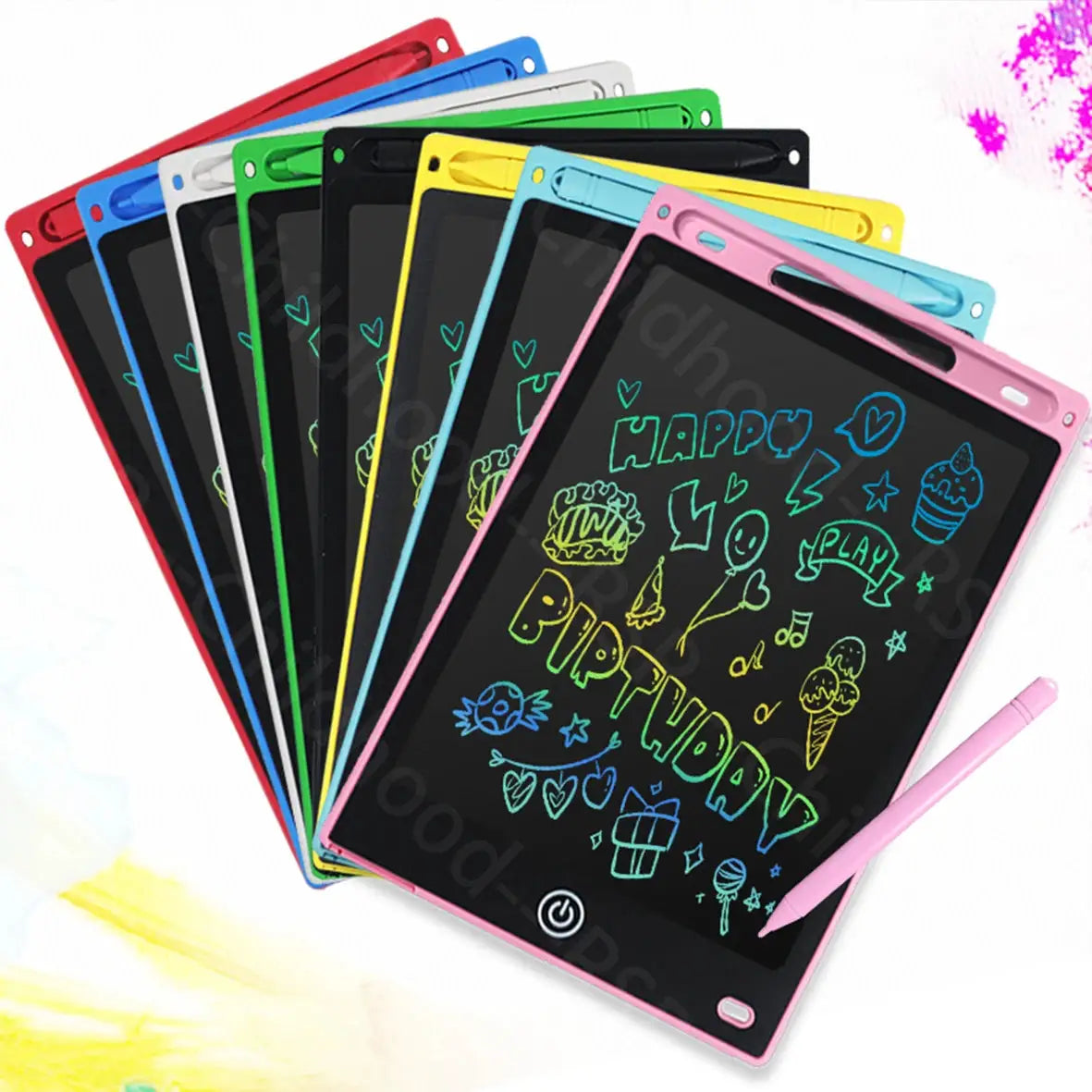 8.5 inch LCD writing tablets set of 10 in colorful frames for kids with stylus by Simples Market