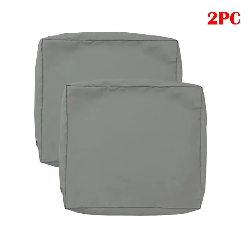 2-piece grey outdoor sofa cushion covers for chairs and garden sofas