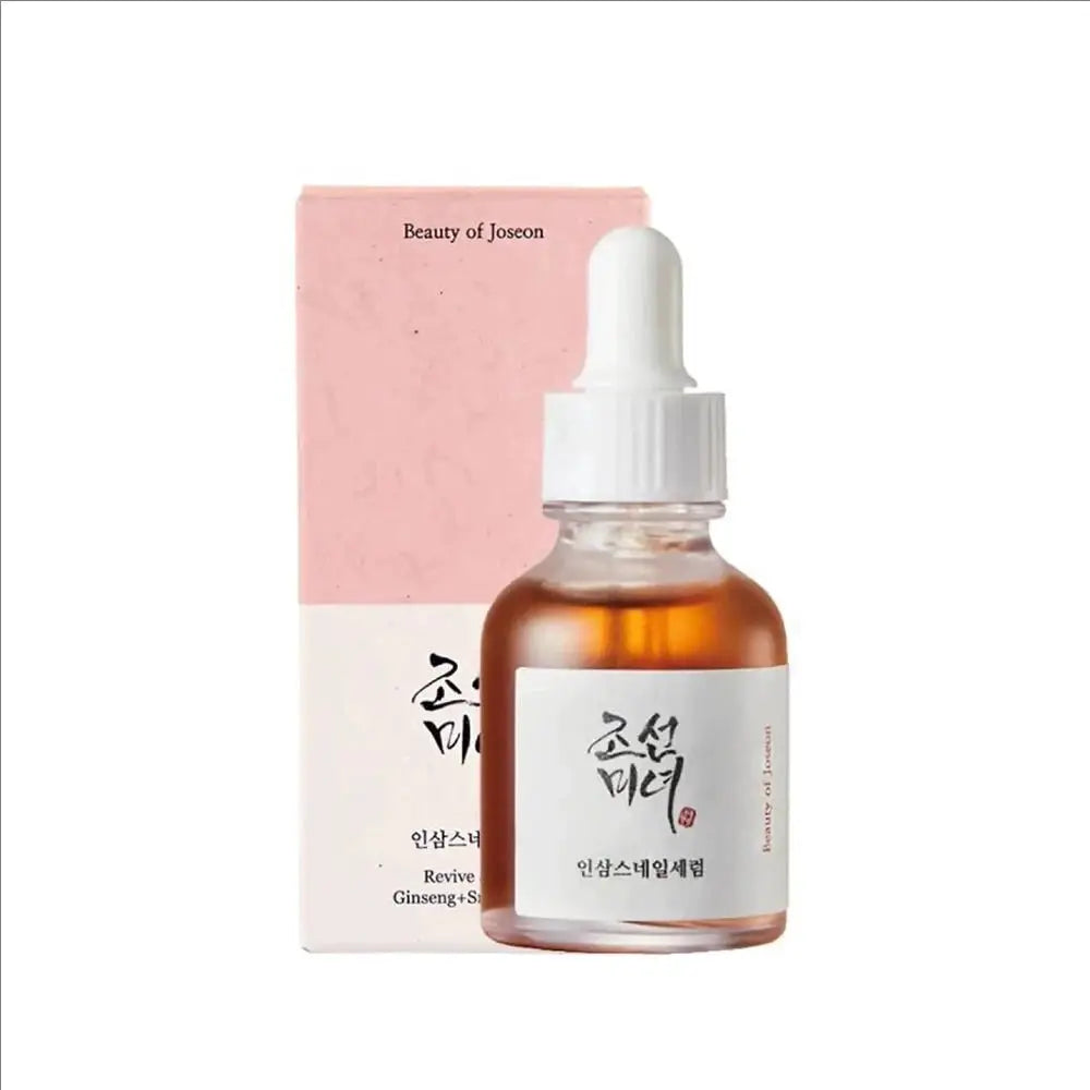 Korean Facial Serum For Moisture Calming Glow With Green Tea Panthenol Propolis Niacinamide Ginseng Snail Mucin Rice