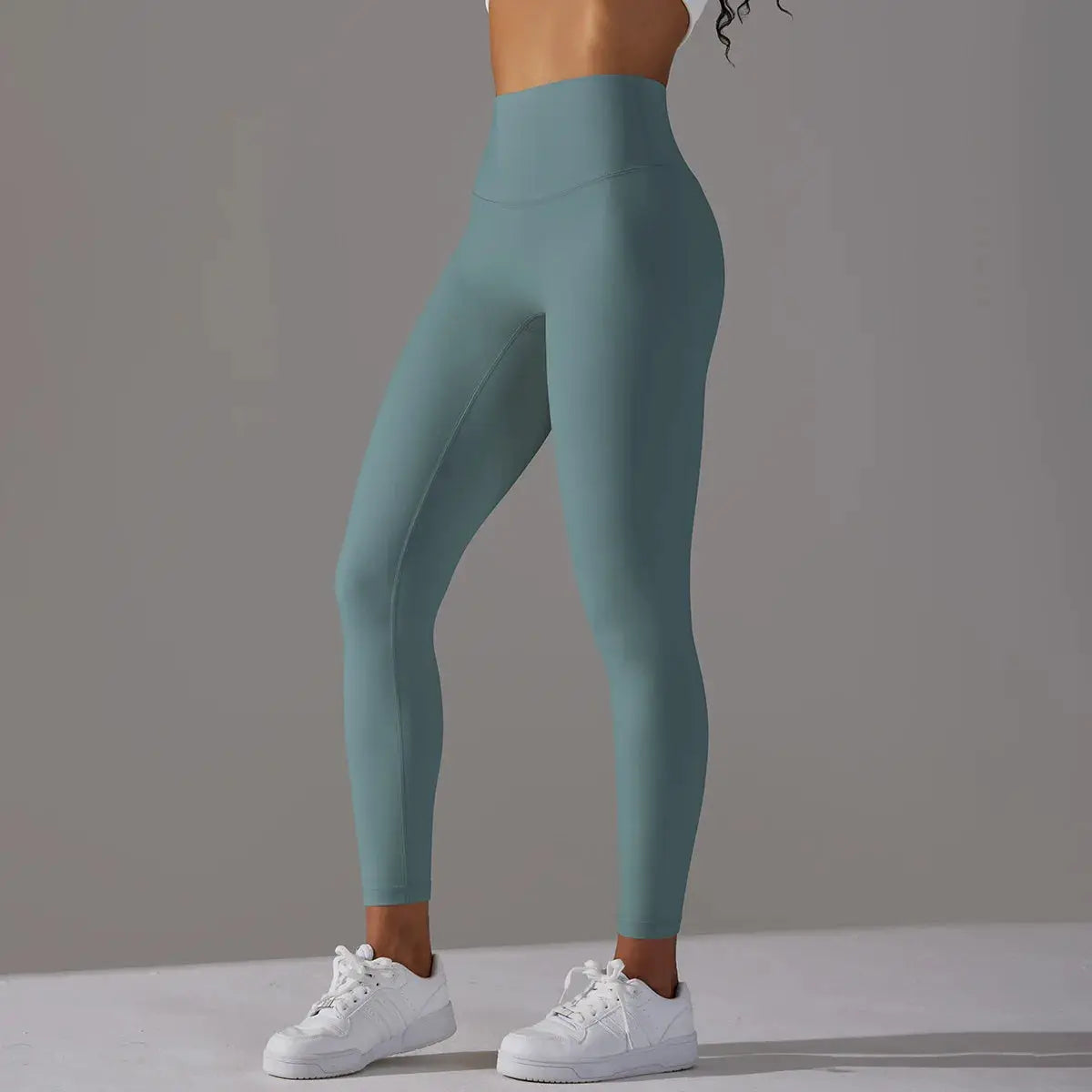 Simples Market women's high-waist leggings in teal for fitness and yoga
