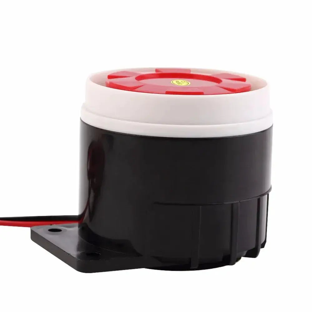 WOFEA 130dB wired mini sound alarm siren horn with red top and black mounting base by Simples Market
