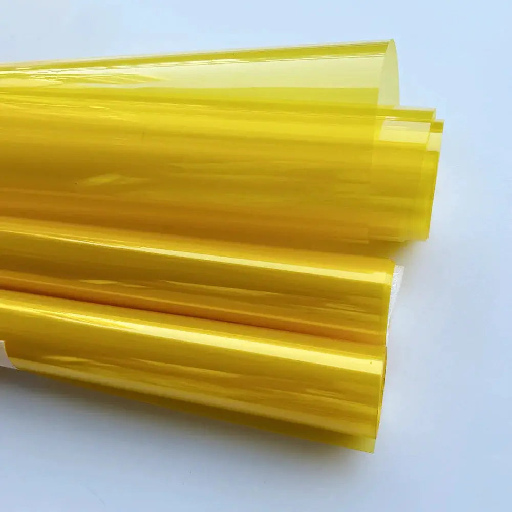 Yellow car light tint vinyl film rolls by Simples Market, PVC self-adhesive waterproof