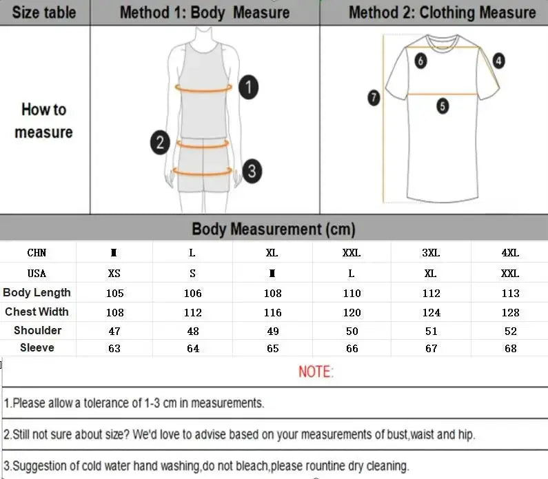 Men's X-Long wool blend overcoats size XXL – size chart with chest, shoulder and sleeve measurements