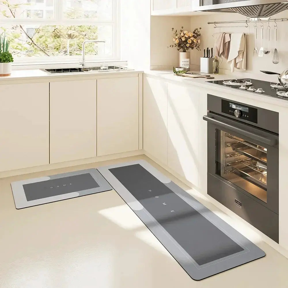 KitchenEase Absorbent Non Slip Waterproof Mat With Diatom Mud Material And Anti Fatigue Wipeable Comfort Rug