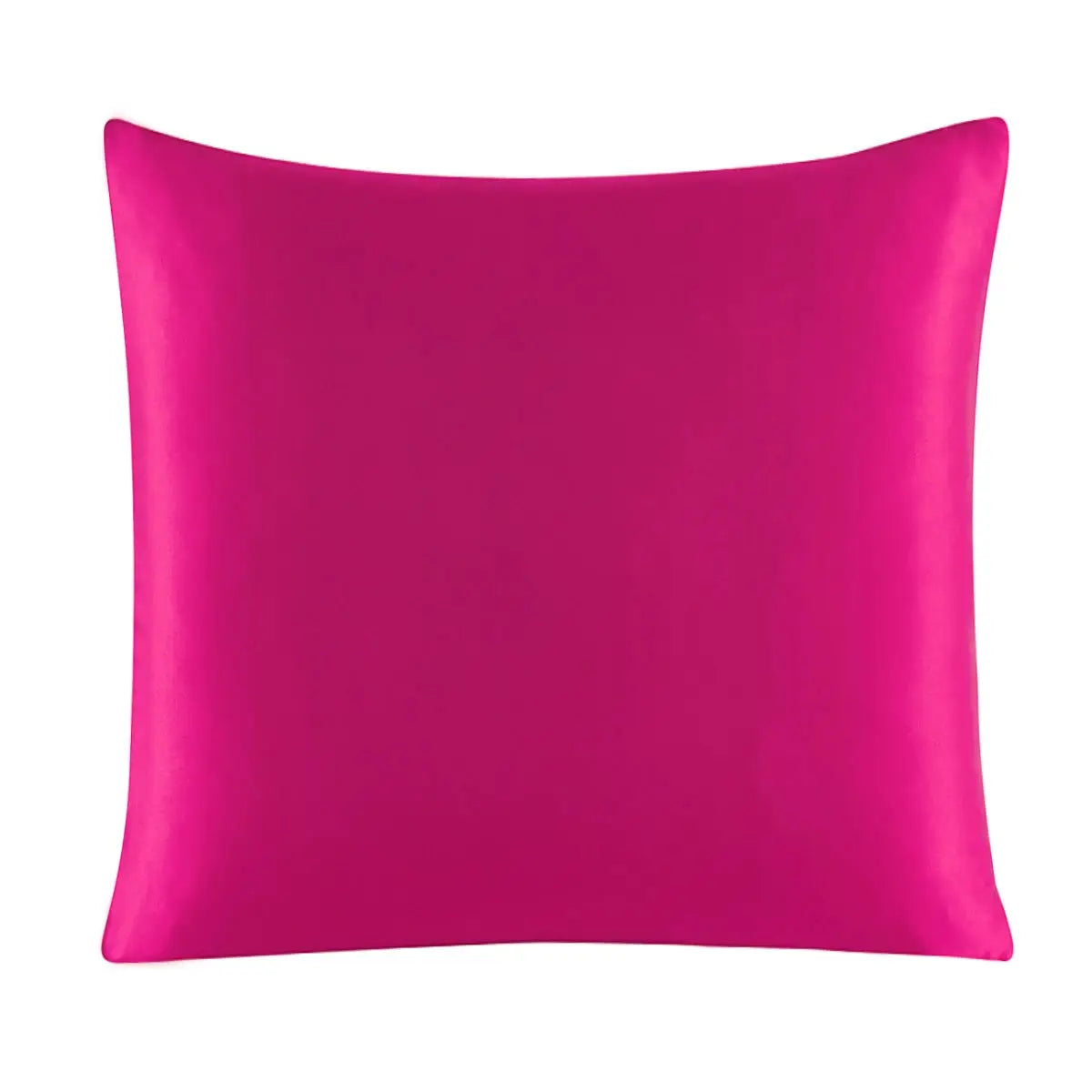 Simples Market 100% silk pillowcase; solid magenta square cushion cover, 40x40 cm