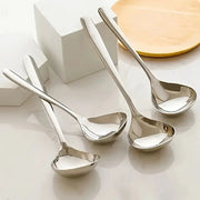Two Pack Heavy Duty Stainless Steel Serving Spoons Rust Resistant With Long Handles For Soup Porridge
