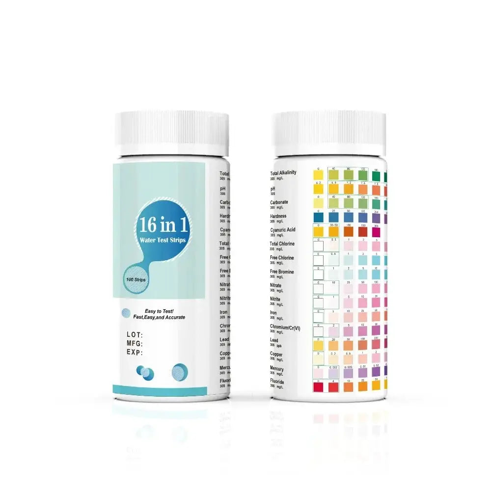 16 In 1 Aquarium Test Strips For Freshwater Aquariums Pools And Ponds pH Water Quality Kit For Fish Tanks