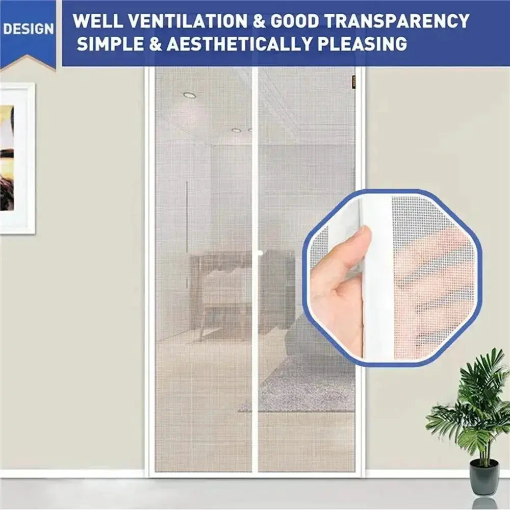 Magnetic Mosquito Net Door Curtain With Automatic Closing For Kitchen And Living Room Fly Screen Barrier