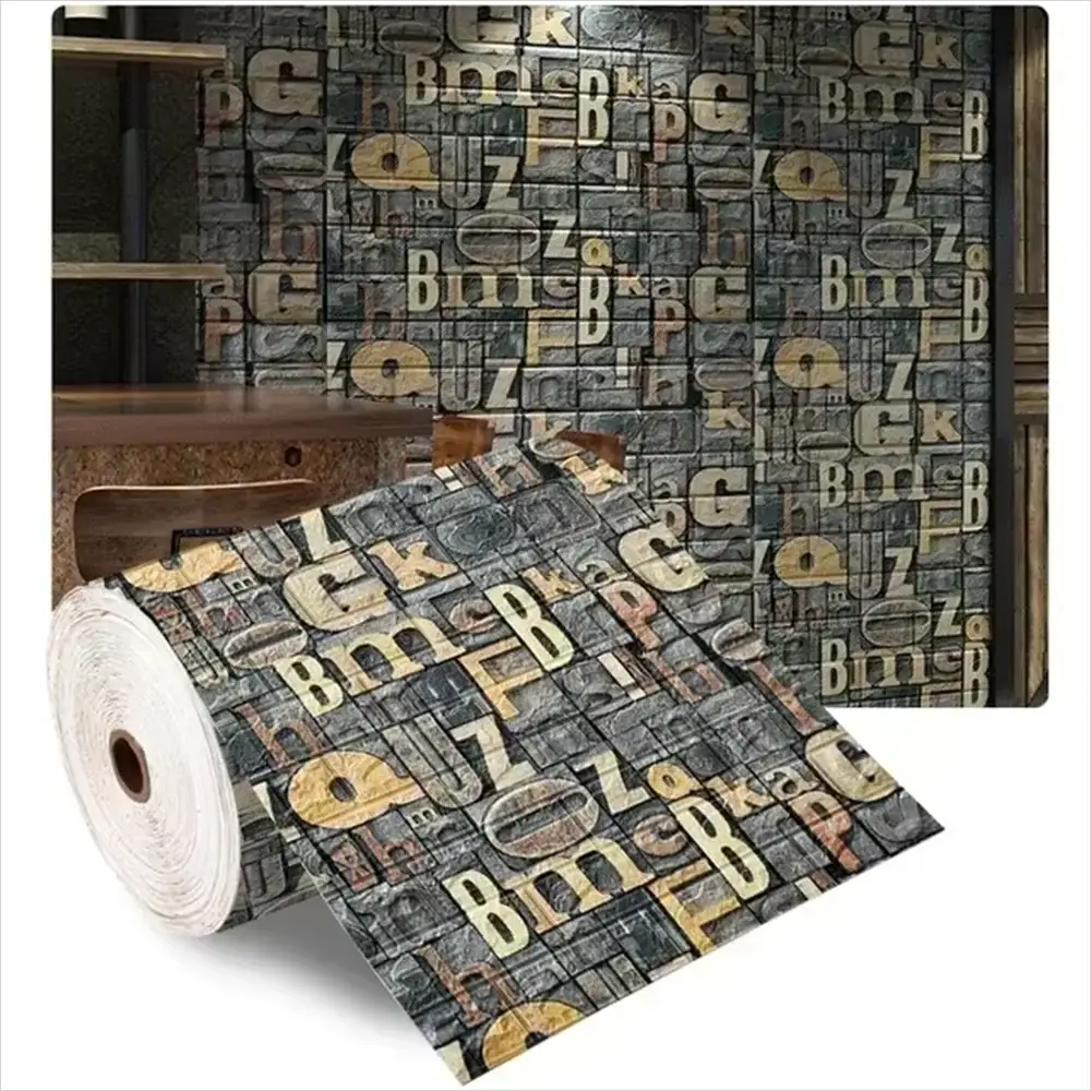 3D Self Adhesive Brick Wallpaper 70cm 1m 5m 10m Waterproof XPE Foam Wall Sticker Living Room Bedroom Children Decor
