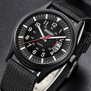 GlobalTime Men Nylon Military Quartz Wristwatch With Date Calendar Luxury Timepiece For Everyday Wear
