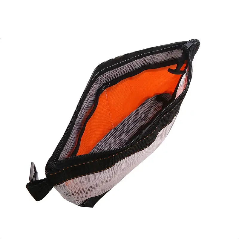 Simples Market transparent PVC waterproof multi-function organizer pouch with orange interior