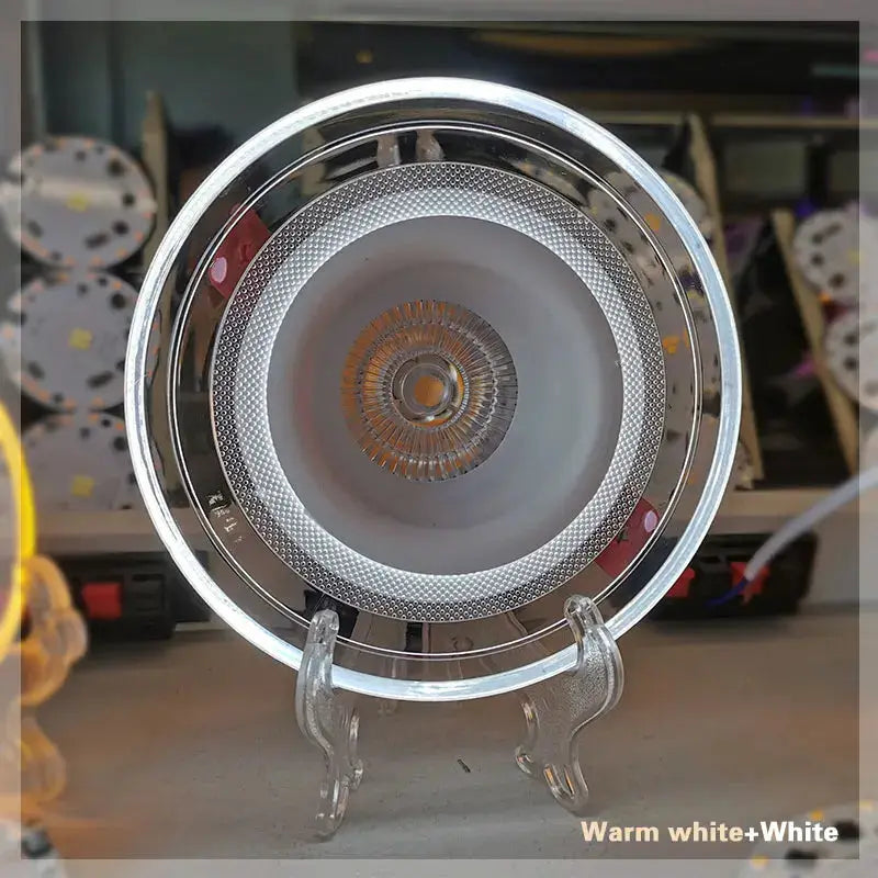 Simples Market LED downlight with chrome recessed trim, 9W, 3-color adjustable ceiling spotlight in warm white/white