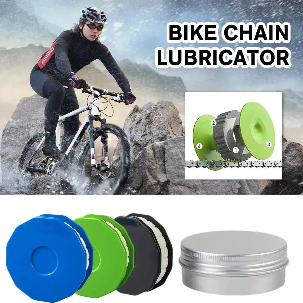 Portable Bicycle Chain Lubricator Roller Cleaner Tool For Bike Chains Maintenance And Lubrication