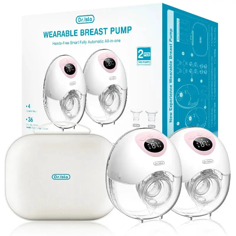 MAMIJOY Wearable Electric Breast Pump 2 Pack 4 Modes 36 Suction Levels Silent Leakproof Hands Free Breastfeeding EB50