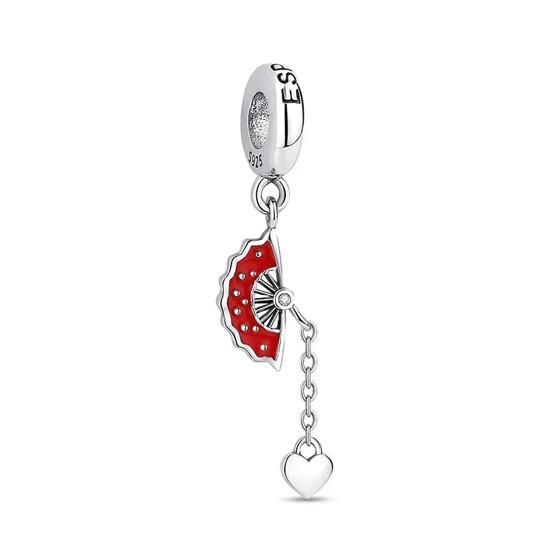 925 Sterling Silver Travel Theme Charms Beads London Bus Paris Suitcase Sam Panda Bracelets Necklaces Women DIY Jewelry