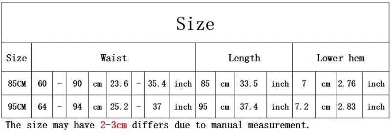 Cotton-linen Mori Girl dress size chart with waist, length, and lower hem for sizes 85CM and 95CM; note 2-3 cm variance.