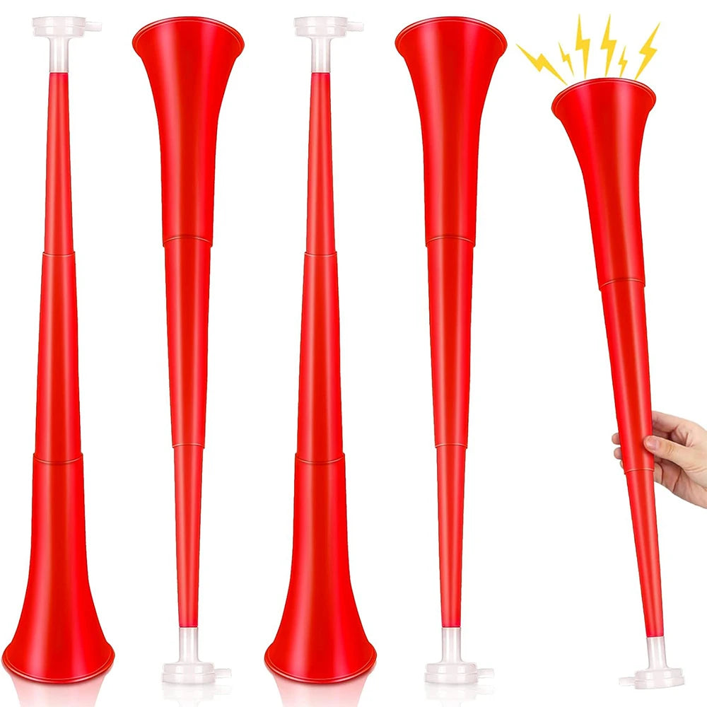 4 Pack 24 Inch Collapsible Stadium Horn Vuvuzela Noisemakers