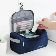 AquaGuard Travel Toiletry Organizer Waterproof Nylon Bag With Hanging Design And High Capacity