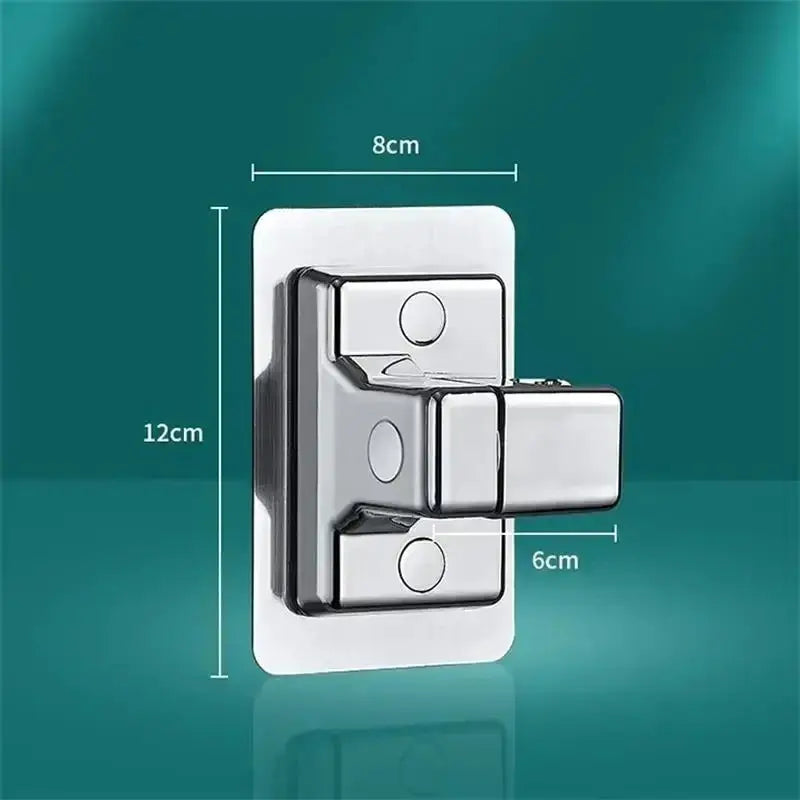 Universal shower head holder by Simples Market, chrome wall-mounted adjustable bracket with self-adhesive backing