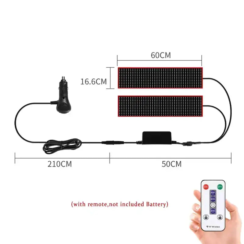 Truck Car Devil Eye LED Pixel Panel Light Remote Control 12V 24V