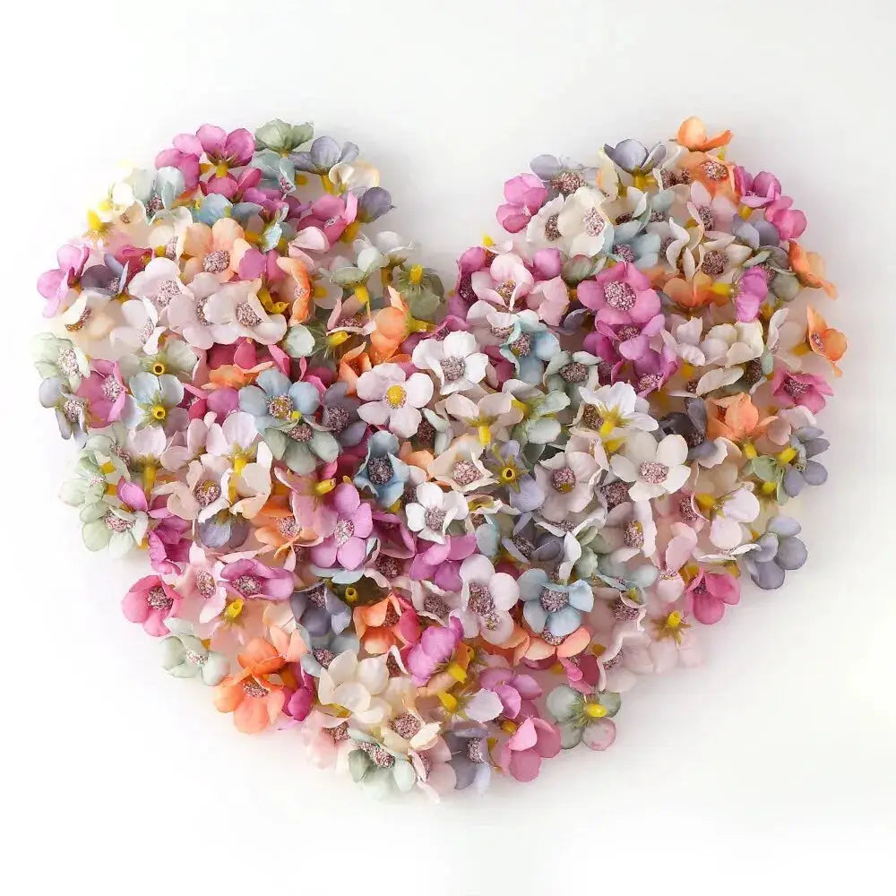 50 Piece Mini Artificial Rose Flower Heads Silk Fake Flowers For Home Decor Wedding Decoration Craft Wreaths Gifts